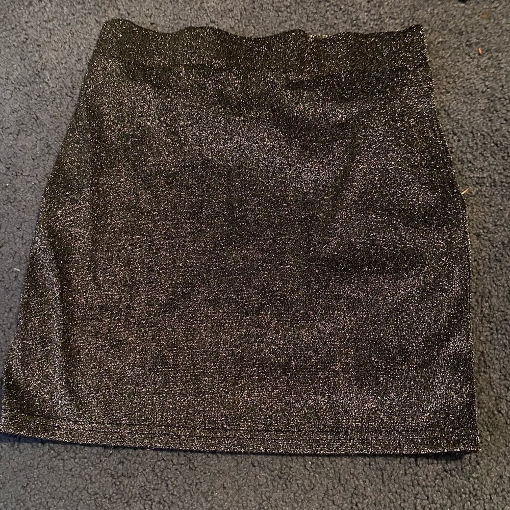 grey sparkly skirt
